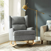 Gray rocking outlet chair